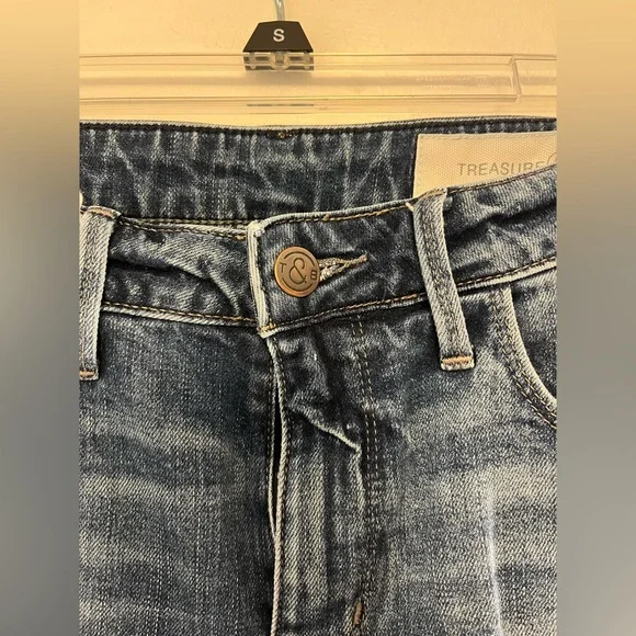 Treasure & Bond High-Rise Loose Skinny Slit Crop Jeans - Size 27 - Picture 3 of 8